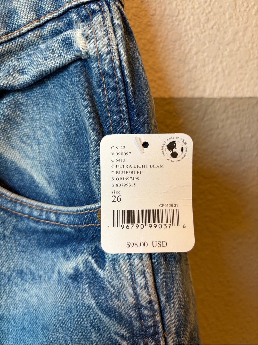 NWT Free People We the Free Women’s 26 Good Luck Mid Rise Barrel Leg Jeans - Picture 7 of 16